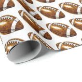 Papier Cadeau Première année | Football 1er anniversaire (Coin rond)