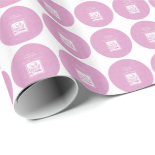Papier Cadeau Première communion de la petite-fille, Rose