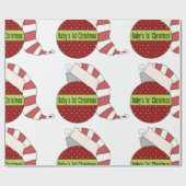 Papier Cadeau Première enveloppe de cadeau de Noël de Noël du (Plat)