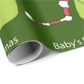 Papier Cadeau Première enveloppe de cadeau de Noël de Noël du (Coin rond)