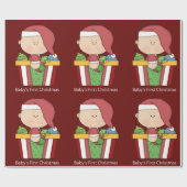 Papier Cadeau Première enveloppe de cadeau de Noël de Noël du (Plat)