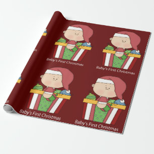 Papier Cadeau Première enveloppe de cadeau de Noël de Noël du