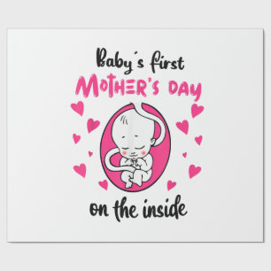 Papier Cadeau Première fête des mères du bébé à l'intérieur