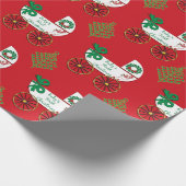 Papier Cadeau Première Porte de Noël de bébé Buggy bébé (Coin)