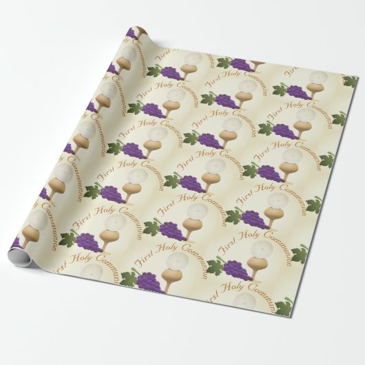 Papier Cadeau Première sainte communion (Déroulé)