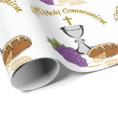 Papier Cadeau Première sainte communion (Coin rond)