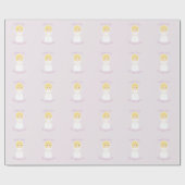 Papier Cadeau Première Sainte communion de la fille blonde (Plat)