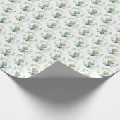 Papier Cadeau Première Sainte Communion Élégante Eucalyptus cath (Coin)