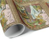 Papier Cadeau Première visite de Père Noël (Coin rond)