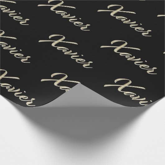 Papier Cadeau Prénom de Xavier (Coin)