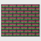 Papier Cadeau Prénom Graffiti red green (Plat)