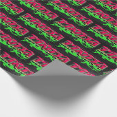 Papier Cadeau Prénom Nom Graffiti red green (Coin)
