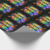 Papier Cadeau Prénom "SETH", Amusant "HEUREUX ANNIVERSAIRE" (Coin)