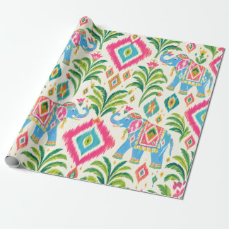 Papier Cadeau Préparation Ikat Tropical Palm Boho Chic