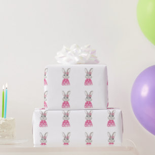 Papier Cadeau Preppy Bunny Rabbit Bow