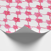 Papier Cadeau Preppy Chic Ditsy Fleurs roses (Coin)