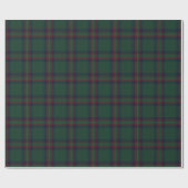 Papier Cadeau Preppy Christmas Dark Green Plaid Wrapping Paper (Plat)