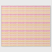 Papier Cadeau Preppy Girly Howdy Hot Rose Orange (Plat)