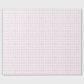 Papier Cadeau Preppy Grandmillennial Pink En vichy (Plat)