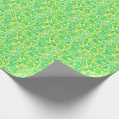 Papier Cadeau Preppy Palm Beach Imprimer Coquillages jaunes et v (Coin)