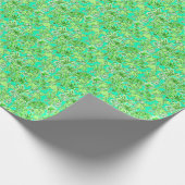 Papier Cadeau Preppy Palm Beach Imprimer Eléphants verts (Coin)