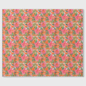 Papier Cadeau Preppy Palm Beach Motif tropical Oranges (Plat)