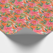 Papier Cadeau Preppy Palm Beach Motif tropical Oranges (Coin)