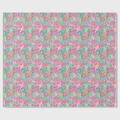 Papier Cadeau Preppy Palm Beach Ocean Shells Motif (Plat)