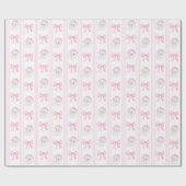 Papier Cadeau Preppy Père Noël et arcs Noël grand-millénaire (Plat)