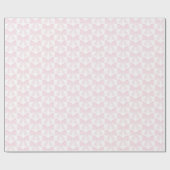 Papier Cadeau Preppy Pink Bow Grandmillennial Premier anniversai (Plat)