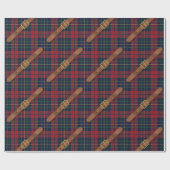 Papier Cadeau Preppy Red Christmas Plaid With Buckles (Plat)
