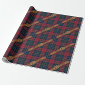 Papier Cadeau Preppy Red Christmas Plaid With Buckles (Déroulé)