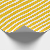 Papier Cadeau Preppy Summer Yellow and White Wrapping Paper (Coin)