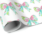 Papier Cadeau Préppy - Vaches rose et verte (Coin rond)