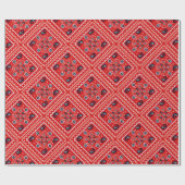 Papier Cadeau Présent ou cadeau rouge de Bandana de cowboy - (Plat)