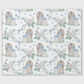 Papier Cadeau Présentations de lapin (Plat)