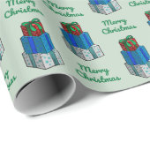 Papier Cadeau Présentations de Noël (Coin rond)