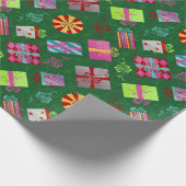 Papier Cadeau Présentations de Noël rétro (Coin)