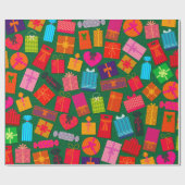 Papier Cadeau Présentations de vacances sur Motif Arrière - plan (Plat)