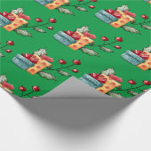 Papier Cadeau Présentations vertes (Coin)