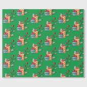 Papier Cadeau Présentations vertes (Plat)