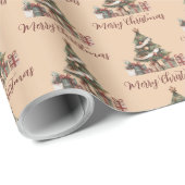 Papier Cadeau Presents Under The Christmas Tree Wrapping Paper (Coin rond)