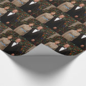 Papier Cadeau Président George Bush, Laura Christmas Maison Blan (Coin)