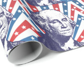 Papier Cadeau président George Washington (Coin rond)