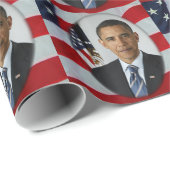 PAPIER CADEAU PRÉSIDENT OBAMA-WRAPPING PAPER (Coin rond)