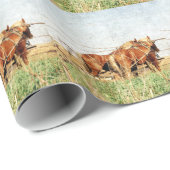 Papier Cadeau Prêt Pour Le Travail, Deux Chevaux De Brouillon (Coin rond)