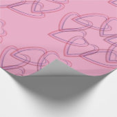 Papier Cadeau Pretty heart circle pattern (Coin)