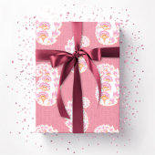 Papier Cadeau Pretty Paisley in Pink and Orange