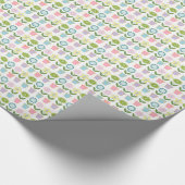 Papier Cadeau Pretty Pastel Flower Pots Pattern (Coin)