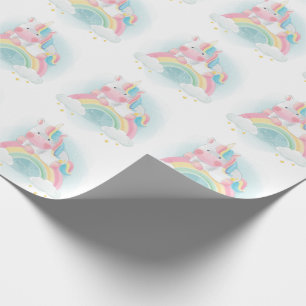 Papier Cadeau Pretty Pastel Unicorn